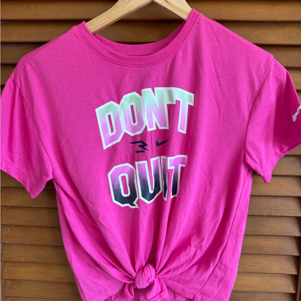 Nike Short Sleeve Tie Front Tee